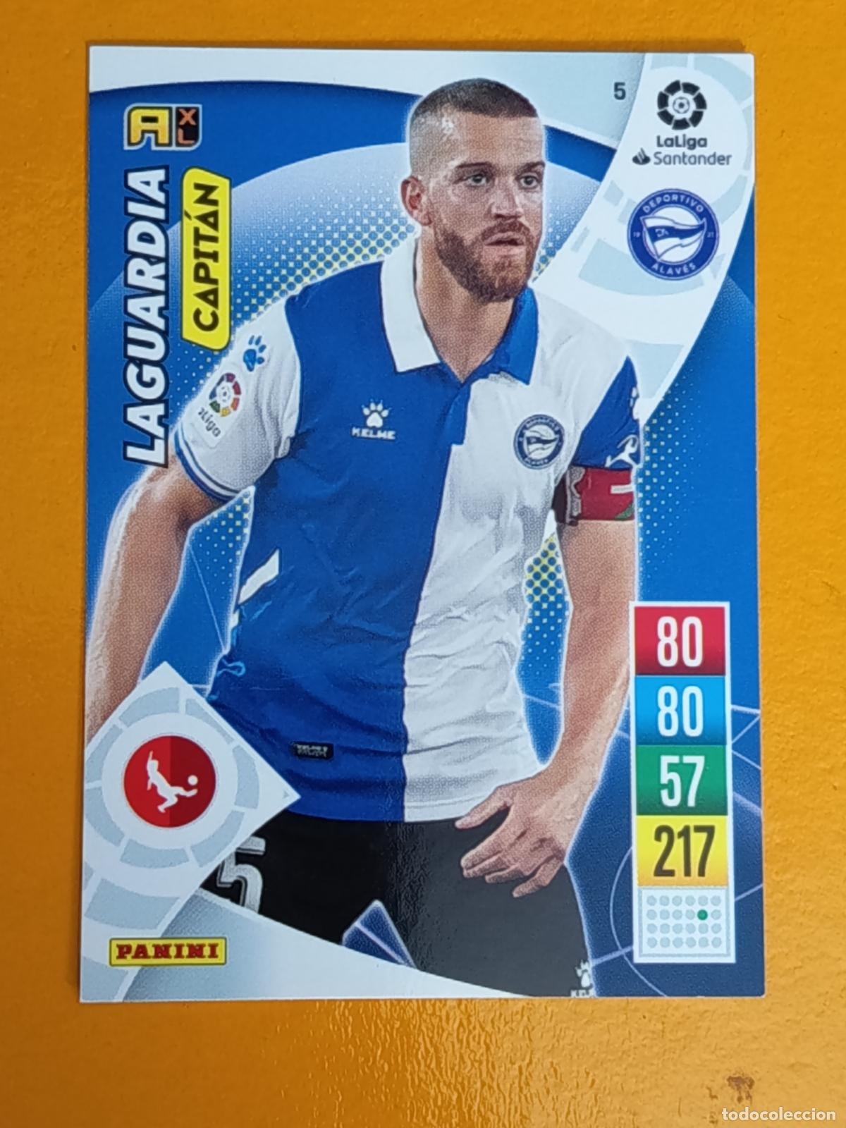 Cromos de f&uacute;tbol: 5 LAGUARDIA. CAPIT&Aacute;N. DEPORTIVO ALAV&Eacute;S. ADRENALYN XL 2021-22. PANINI