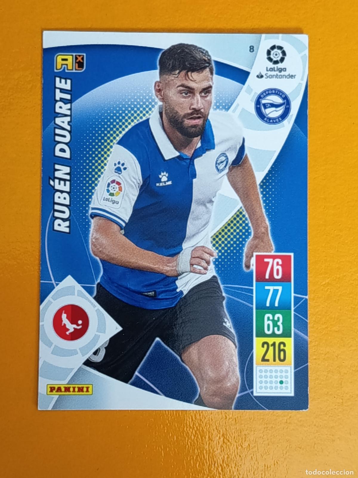 Cromos de f&uacute;tbol: 8 RUB&Eacute;N DUARTE. DEPORTIVO ALAV&Eacute;S. ADRENALYN XL 2021-22. PANINI