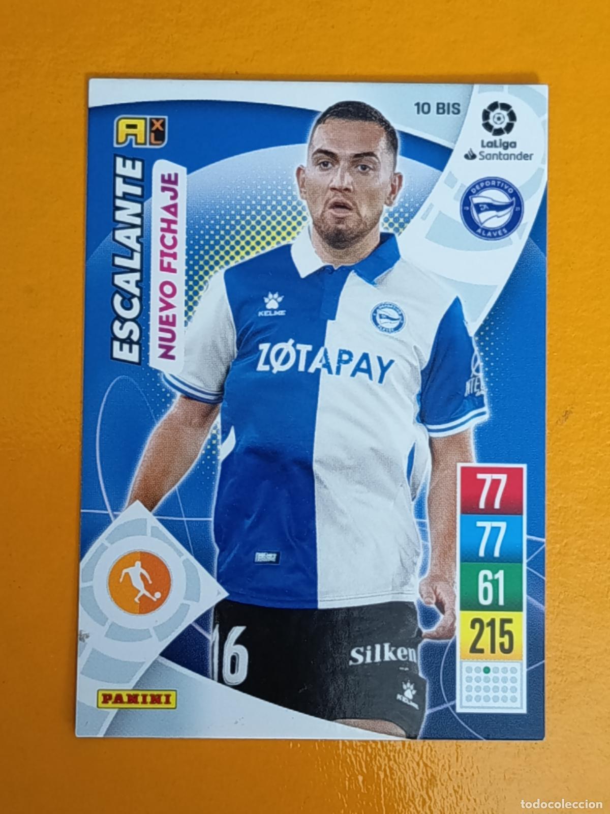 Cromos de f&uacute;tbol: 10 BIS ESCALANTE. NUEVO FICHAJE. DEPORTIVO ALAV&Eacute;S. ADRENALYN XL 2021-22. PANINI