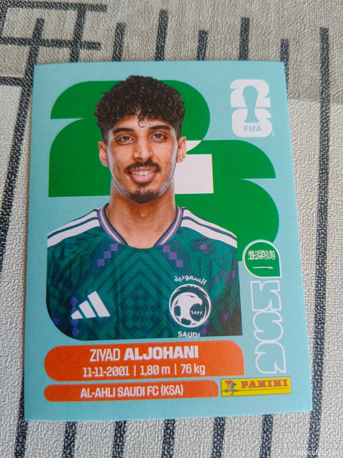 Fu&szlig;ball-Sticker: MUNDIAL 2026 ESTADOS UNIDOS USA MEXICO MEJICO CANADA KSA 10 KSA10 ZIYAD ALJOHANI ARABIA SAUDI FIFA