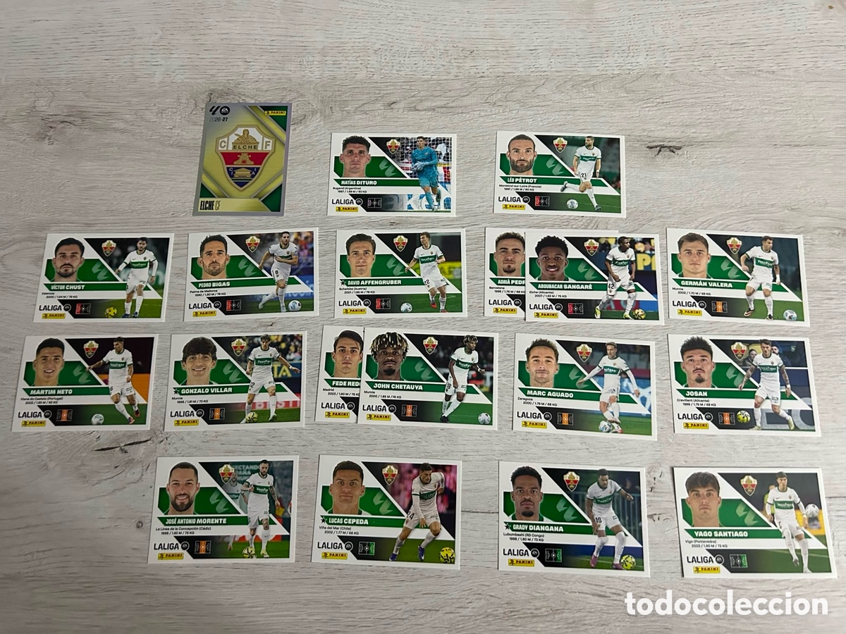 Football Stickers: Equipo Completo Elche Liga Este 2026/27 26-27 Panini