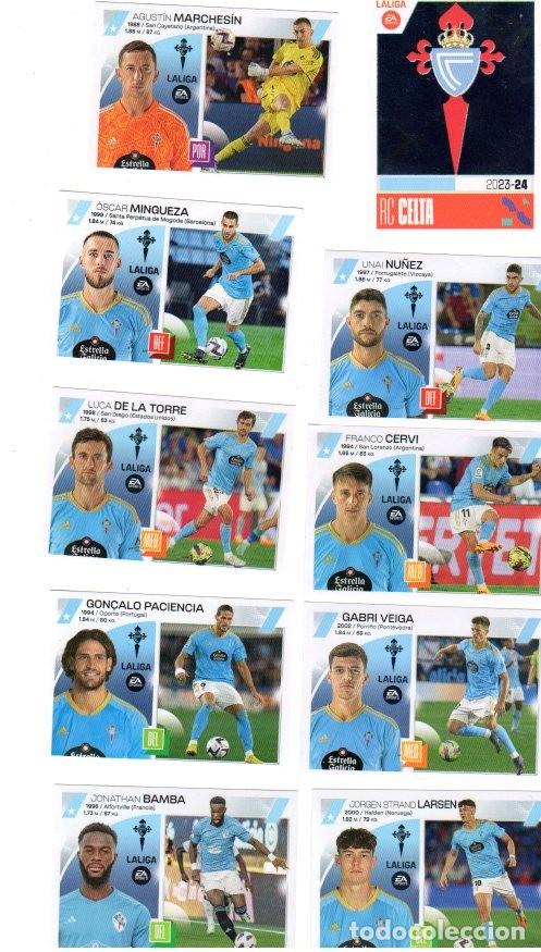 Figurine di Calcio: LIGA 2023-24 *** RC CELTA*** COLECCI&Oacute;N OFICIAL CROMOS PANINI *** LOTE DE 10