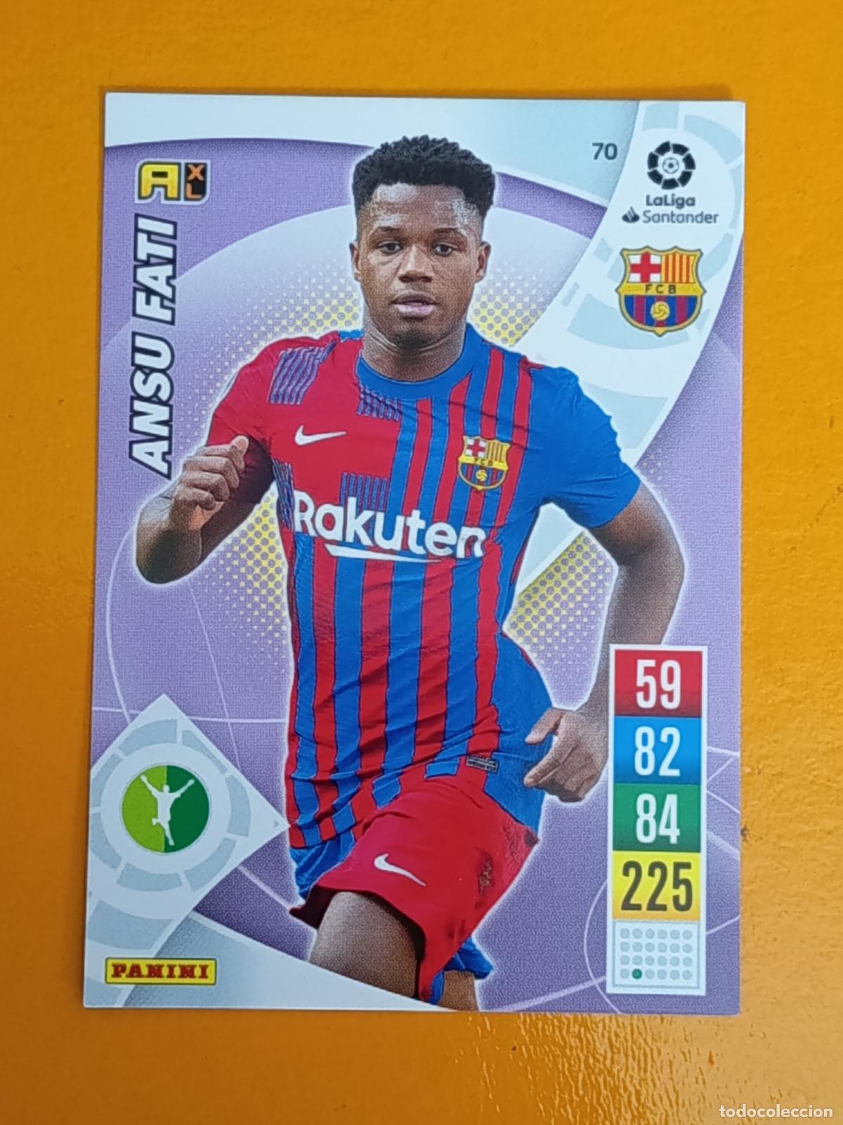 Fu&szlig;ball-Sticker: 70 ANSU FATI. FC BARCELONA. ADRENALYN XL 2021-22. PANINI