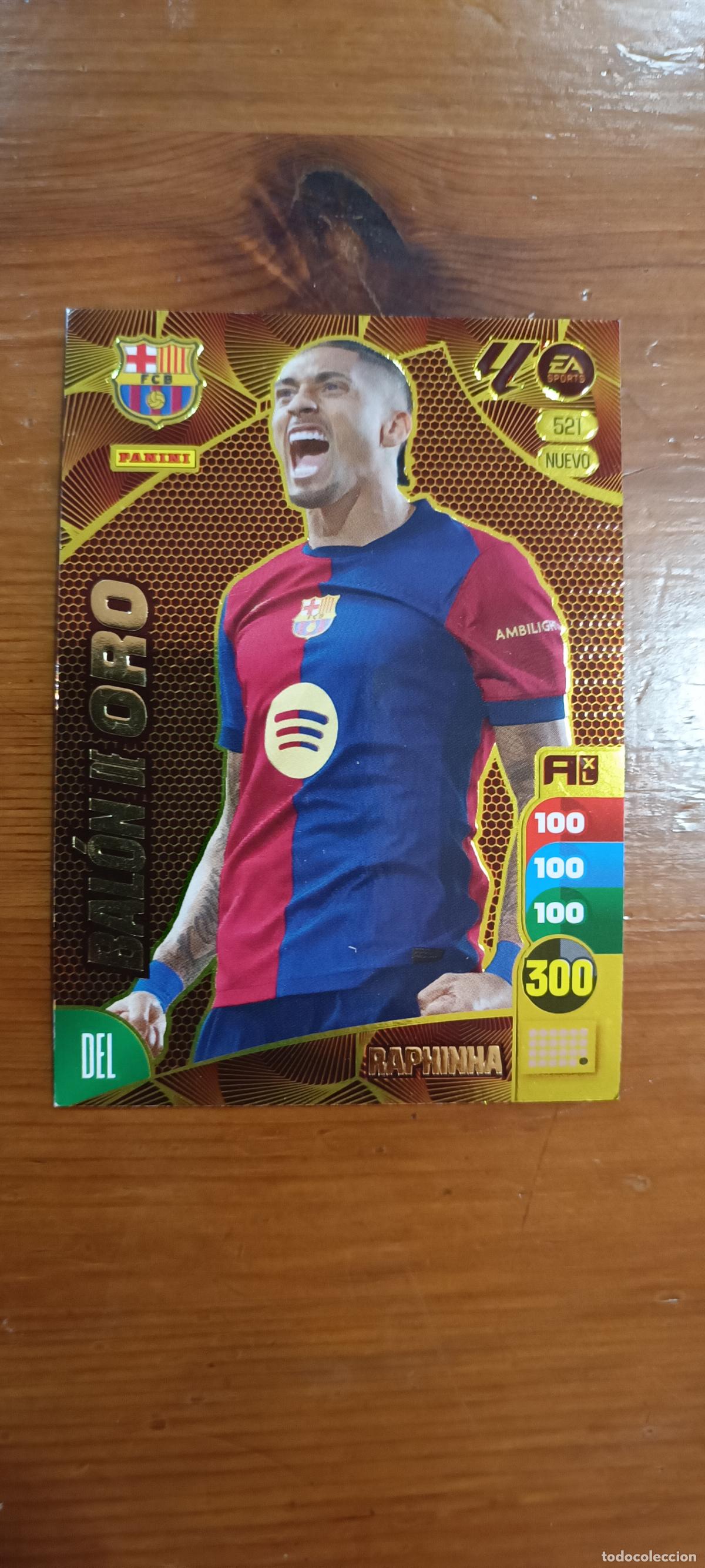 Football Stickers: CROMO 521 NUEVO BALON ORO RAPHINHA BARCELONA ADRENALYN 24-25