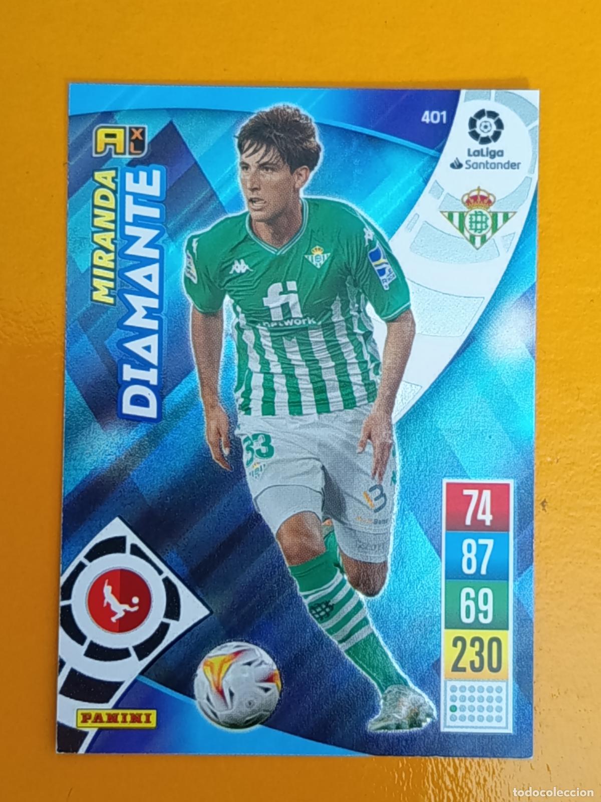 Football Stickers: 401 MIRANDA. DIAMANTE. REAL BETIS ADRENALYN XL 2021-22. PANINI