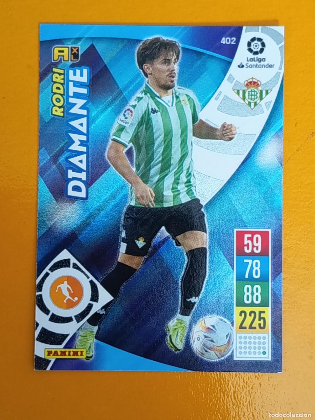 Cromos de f&uacute;tbol: 402 RODRI. DIAMANTE. REAL BETIS ADRENALYN XL 2021-22. PANINI