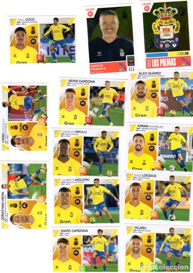 Cromos de f&uacute;tbol: LIGA 2023-24 *** UD LAS PALMAS *** COLECCI&Oacute;N OFICIAL CROMOS PANINI *** LOTE DE 13