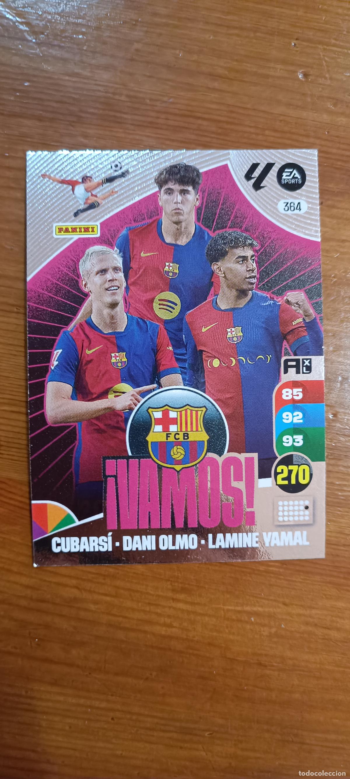 Fu&szlig;ball-Sticker: ADRENALYN XL 2024 2025 / 24 25 VAMOS 364 CUBARSI - LAMINE YAMAL - DANI OLMO - FC BARCELONA