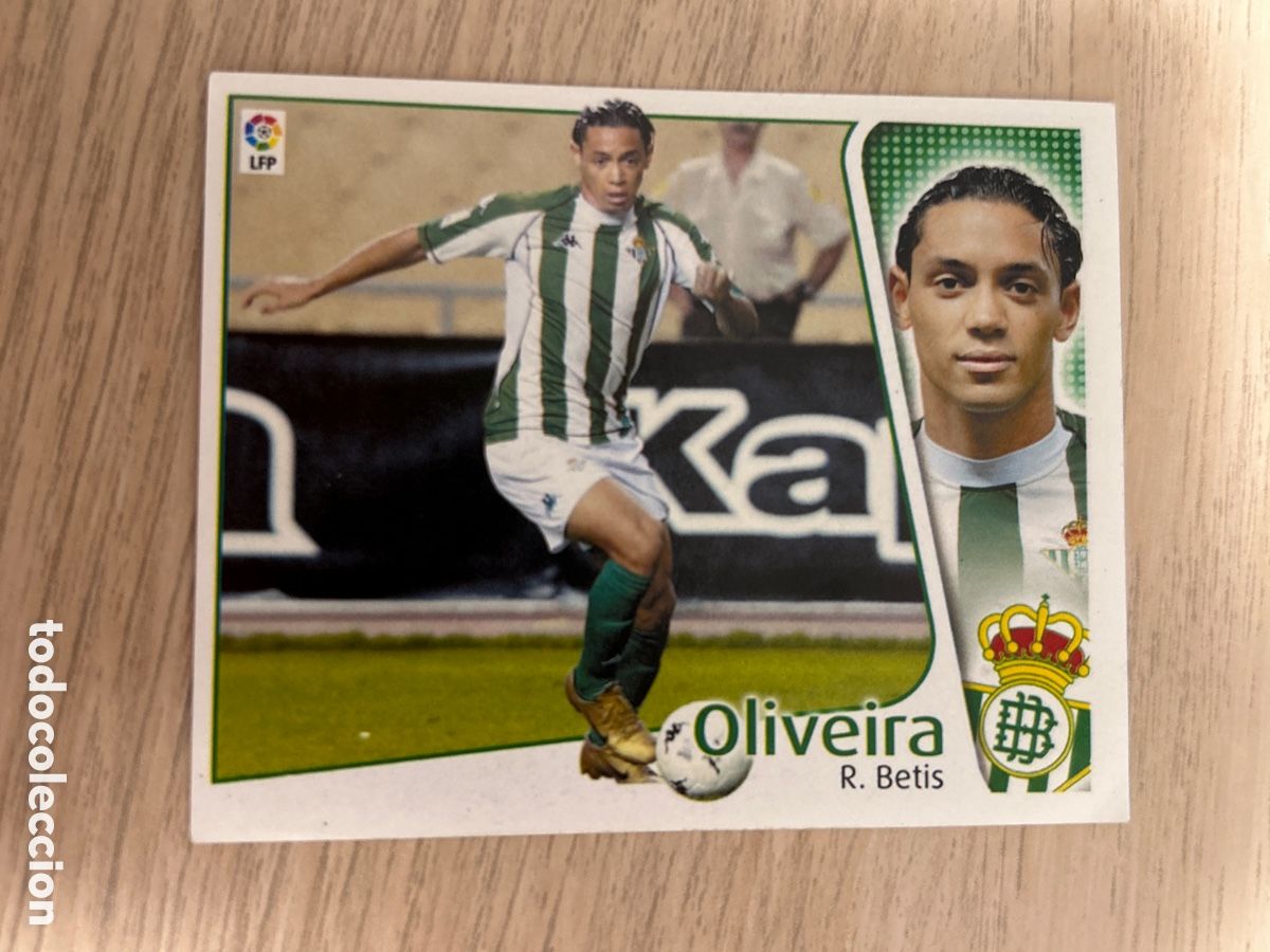 Cromos de f&uacute;tbol: OLIVEIRA BETIS FICHAJE 23 LIGA ESTE 2004 2005 04 05 NUNCA PEGADO SIN PEGAR
