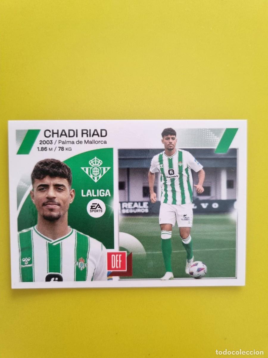 Cromos de f&uacute;tbol: CROMO FTUBOL LIGA ESTE CHADI RIAD REAL BETIS N&ordm;9 BIS COLOCA 23 24 2023 2024 AR826