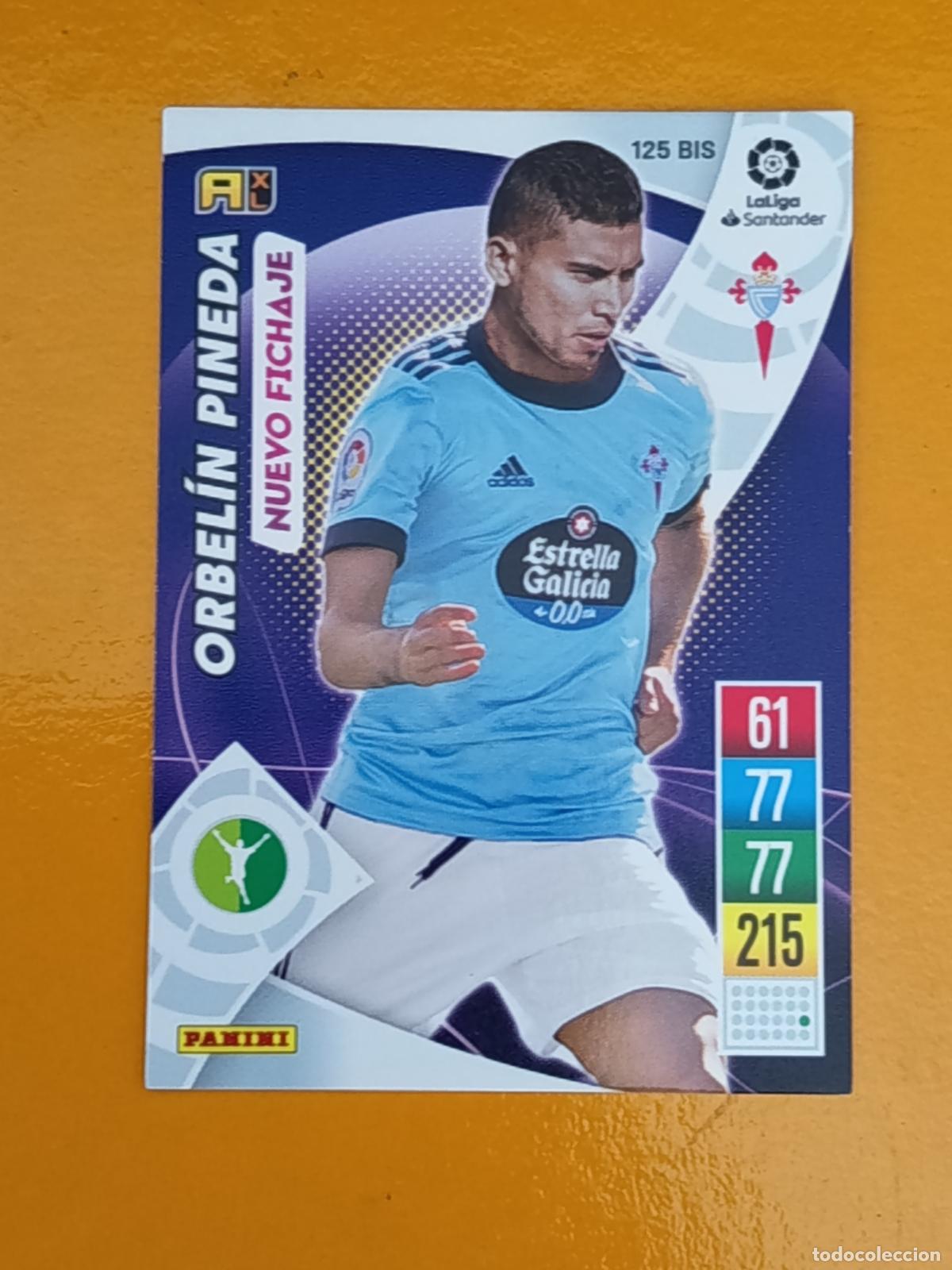 Fu&szlig;ball-Sticker: 125 BIS ORBEL&Iacute;N PINEDA. NUEVO FICHAJE. R.C CELTA DE VIGO. ADRENALYN XL 2021-22. PANINI