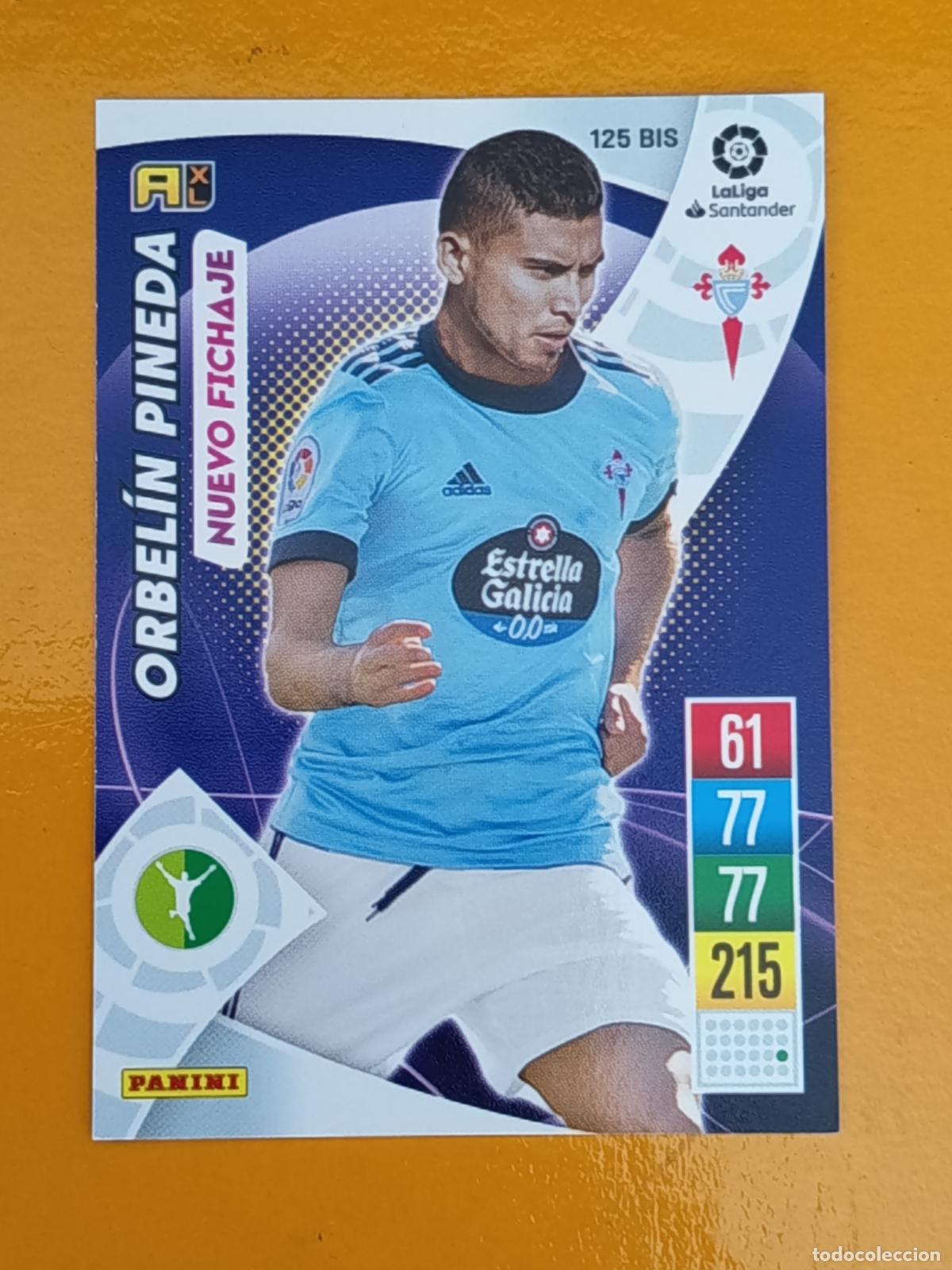 Fu&szlig;ball-Sticker: 125 BIS ORBEL&Iacute;N PINEDA. NUEVO FICHAJE. R.C CELTA DE VIGO. ADRENALYN XL 2021-22. PANINI