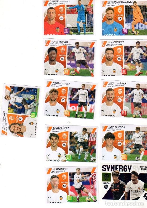 Cromos de f&uacute;tbol: LIGA 2023-24 *** VALENCIA CF *** COLECCI&Oacute;N OFICIAL CROMOS PANINI *** LOTE DE 11