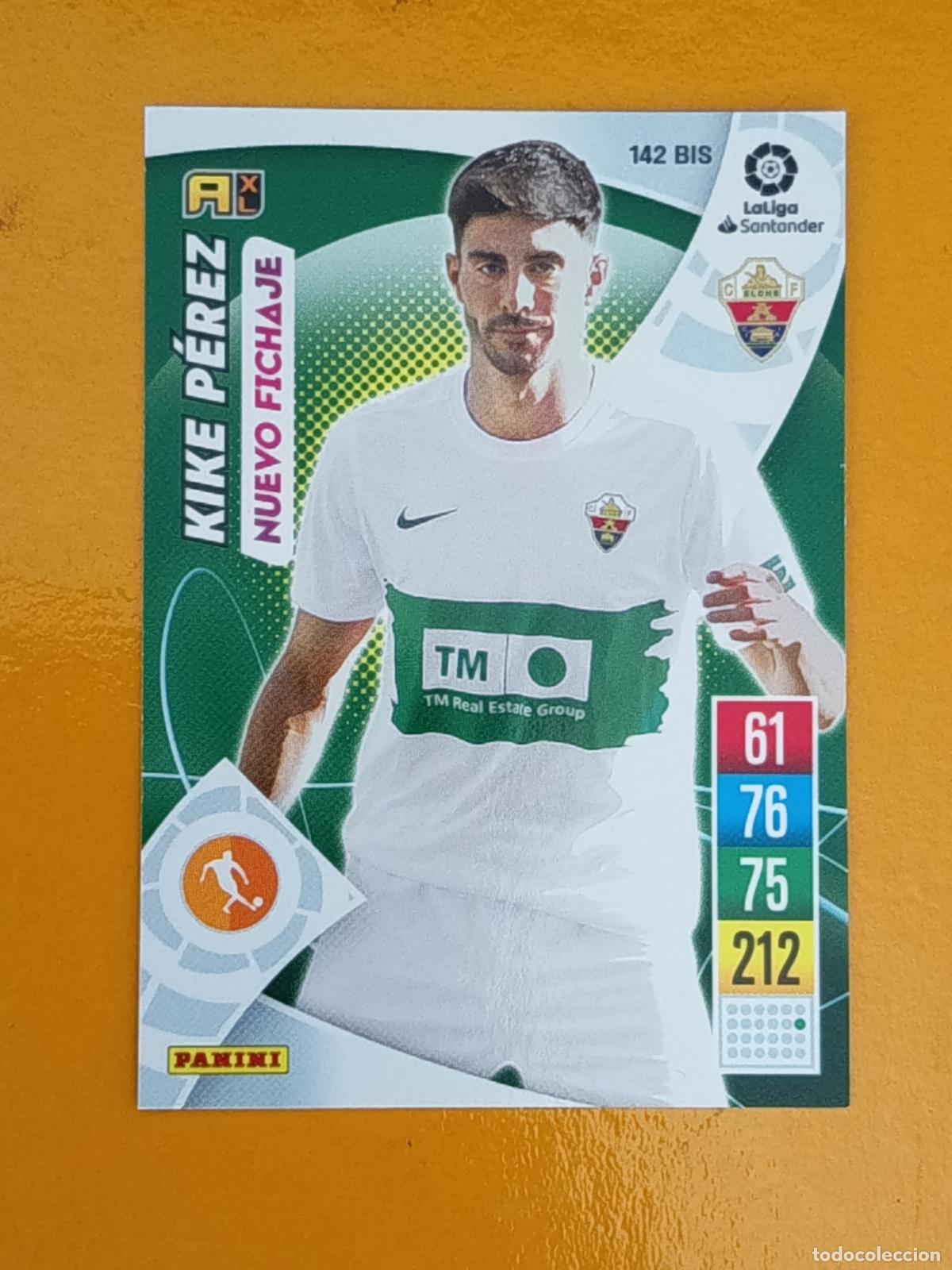 Cromos de f&uacute;tbol: 142 BIS KIKE P&Eacute;REZ. NUEVO FICHAJE. ELCHE C.F. ADRENALYN XL 2021-22. PANINI