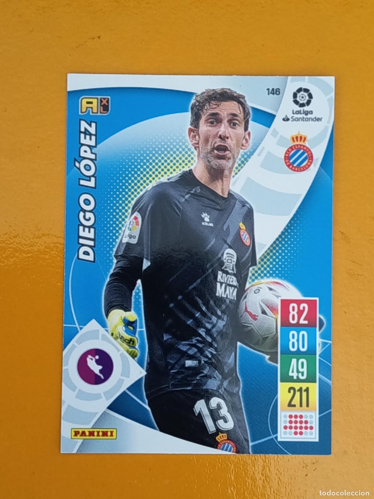 Cromos de f&uacute;tbol: 146 DIEGO L&Oacute;PEZ. R.C.D ESPA&Ntilde;OL. ADRENALYN XL 2021-22. PANINI