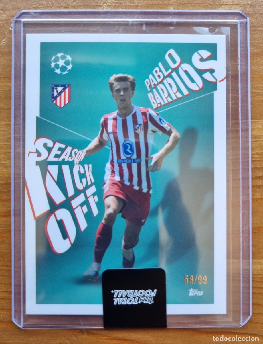 Cromos de f&uacute;tbol: PABLO BARRIOS /99 (Numerada) ATL&Eacute;TICO DE MADRID. Topps Total Football 2025 2026 25 26