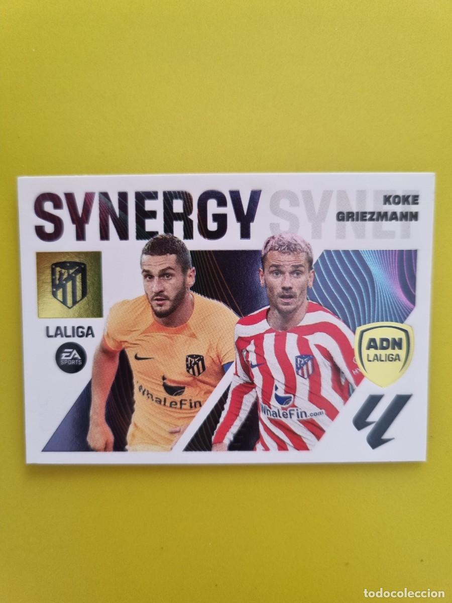 Figurine di Calcio: CROMO FTUBOL LIGA ESTE KOKE-GRIEZMANN ATL DE MADRID N&ordm;5 SYNERGY ADN 23 24 2023 2024 AR826