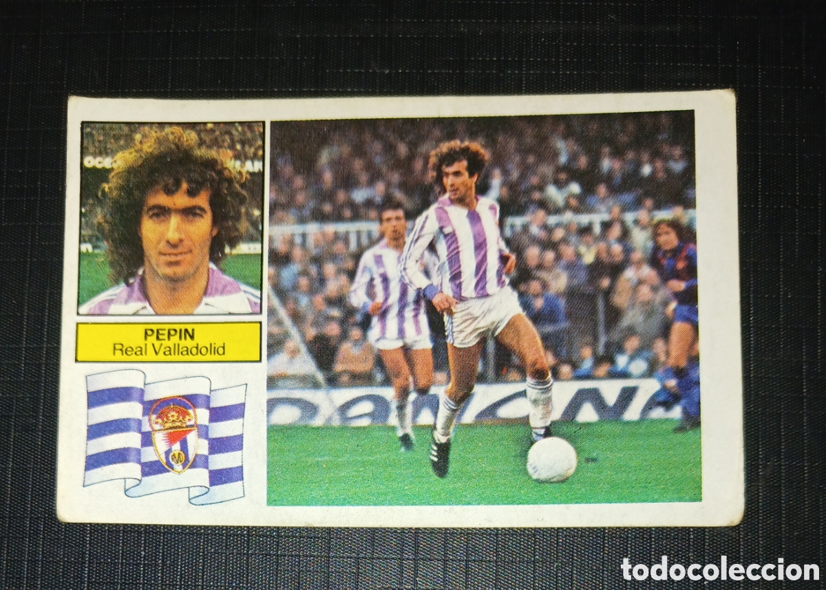 Figurine di Calcio: Cromo Pep&iacute;n Real Valladolid Ed. Este Liga 1982 1983 82-83 Sin pegar, nunca pegado