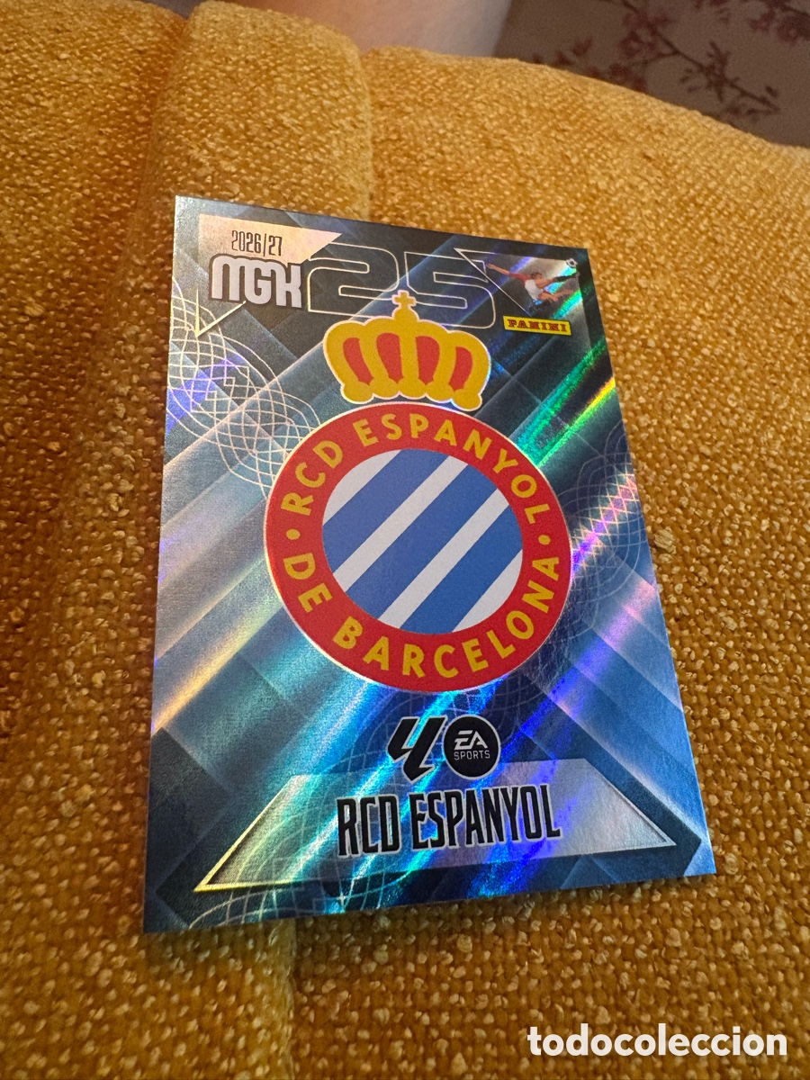 Cromos de f&uacute;tbol: Escudo del Espa&ntilde;ol n&uacute;mero 1 cromo liga este 26-27 2026-2027