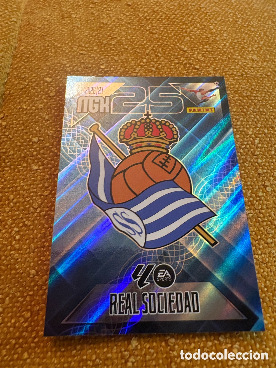 Cromos de f&uacute;tbol: Escudo de la Real Sociedad n&uacute;mero 307 megacracks 26-27 2026-2027