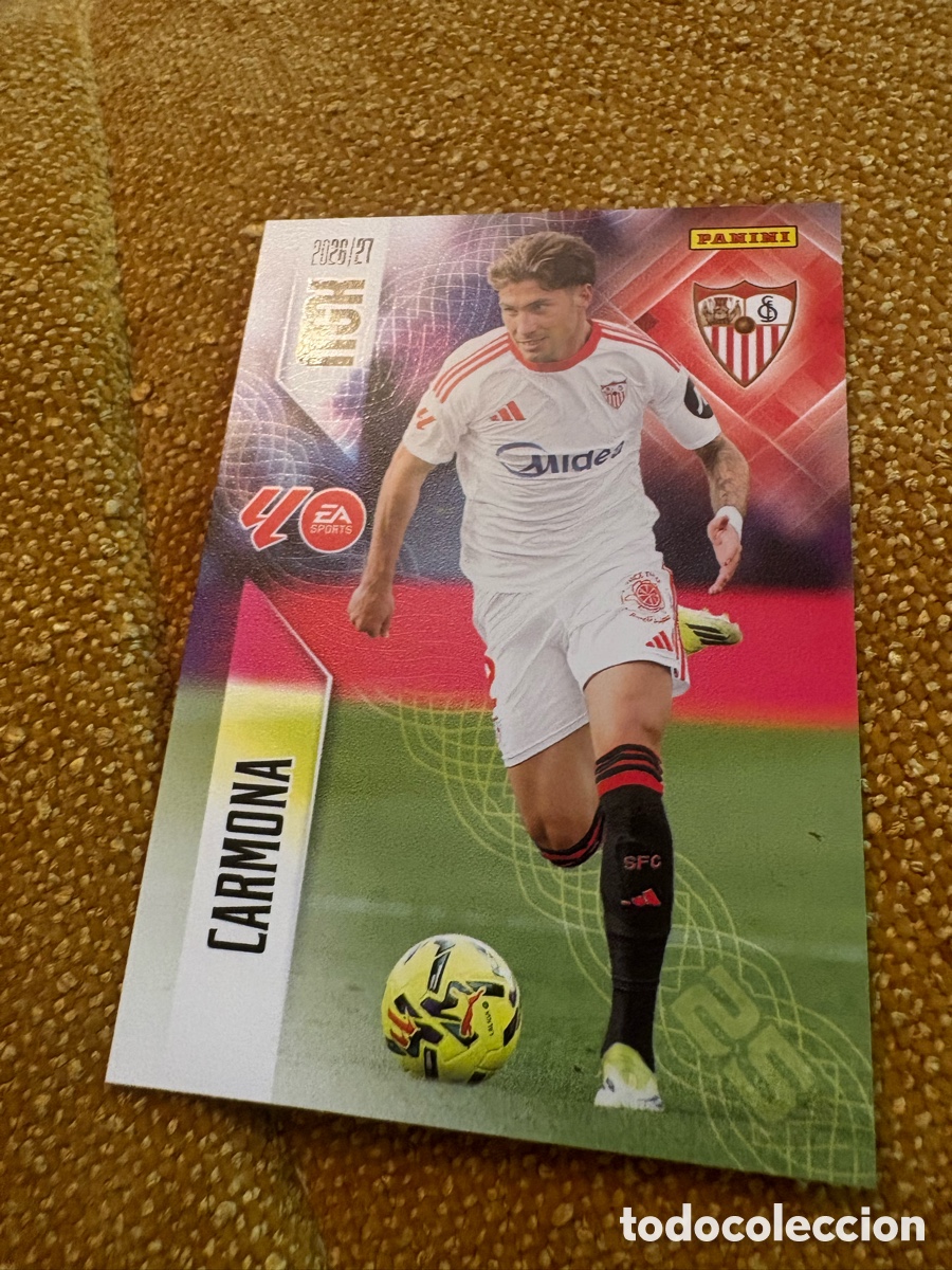 Cromos de f&uacute;tbol: Carmona n&uacute;mero 328 del Sevilla megacracks 26-27 2026-2027