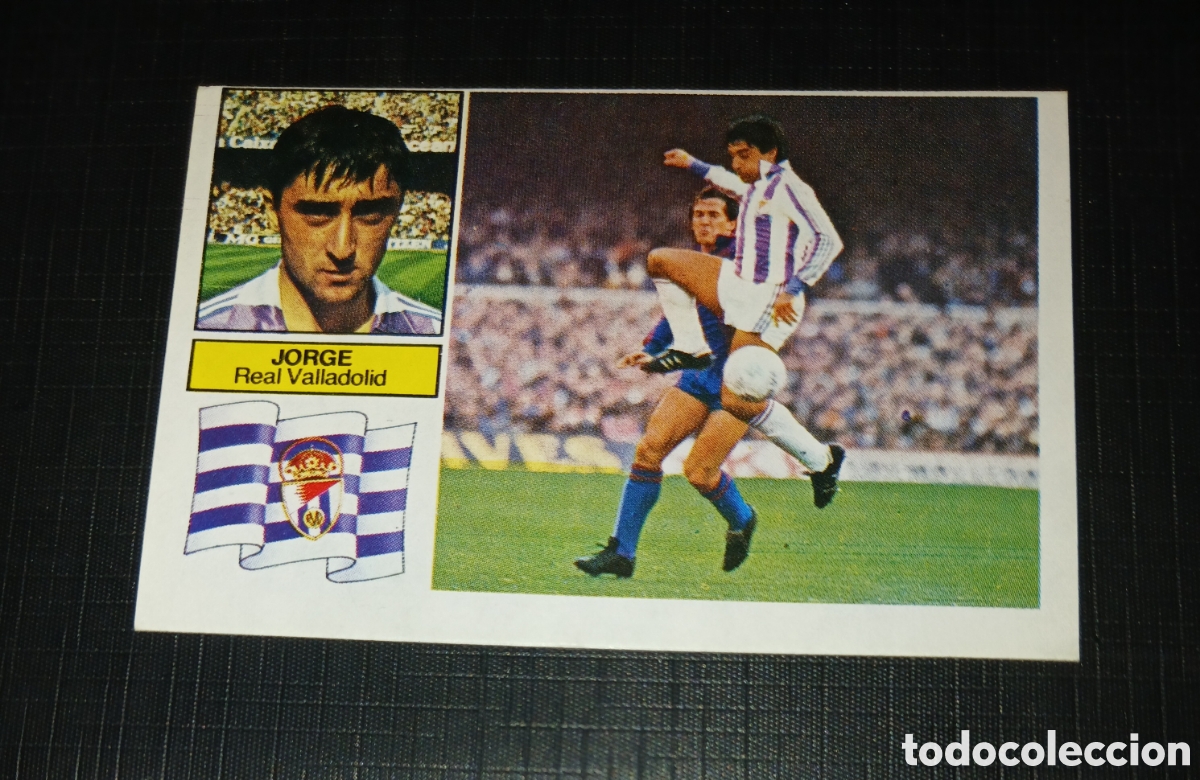 Cromos de f&uacute;tbol: Cromo Jorge Real Valladolid Ed. Este Liga 1982 1983 82-83 Sin pegar, nunca pegado