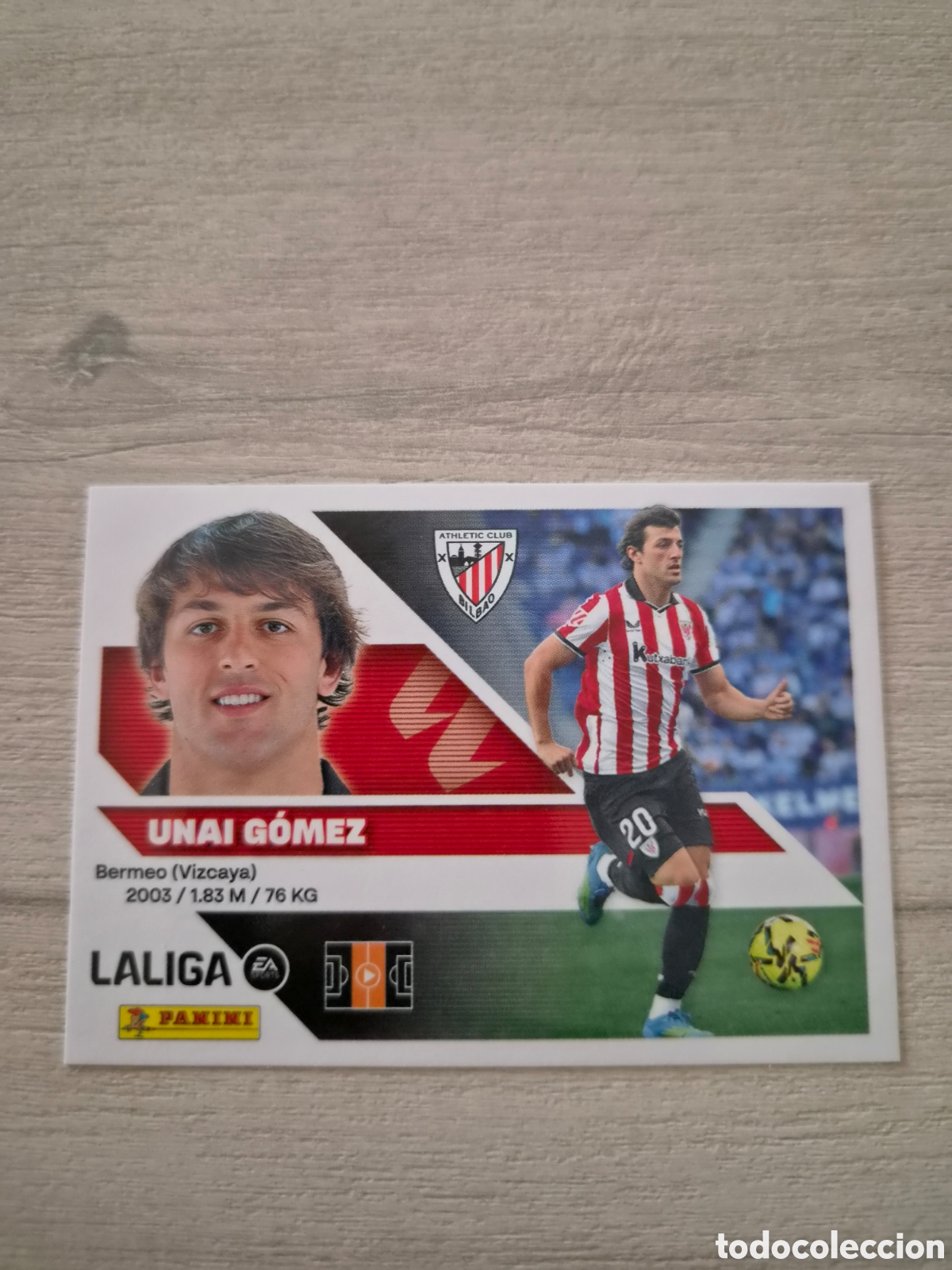 Cromos de f&uacute;tbol: N&deg;13 Athletic de Bilbao Unai Gomez Liga Este 26/27