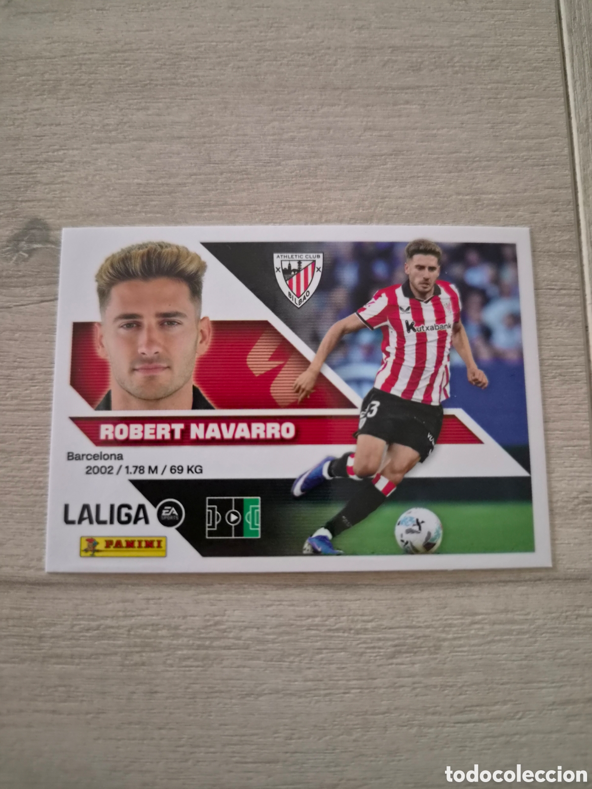 Cromos de f&uacute;tbol: N&deg;17A Athletic de Bilbao Robert Navarro Liga Este 26/27