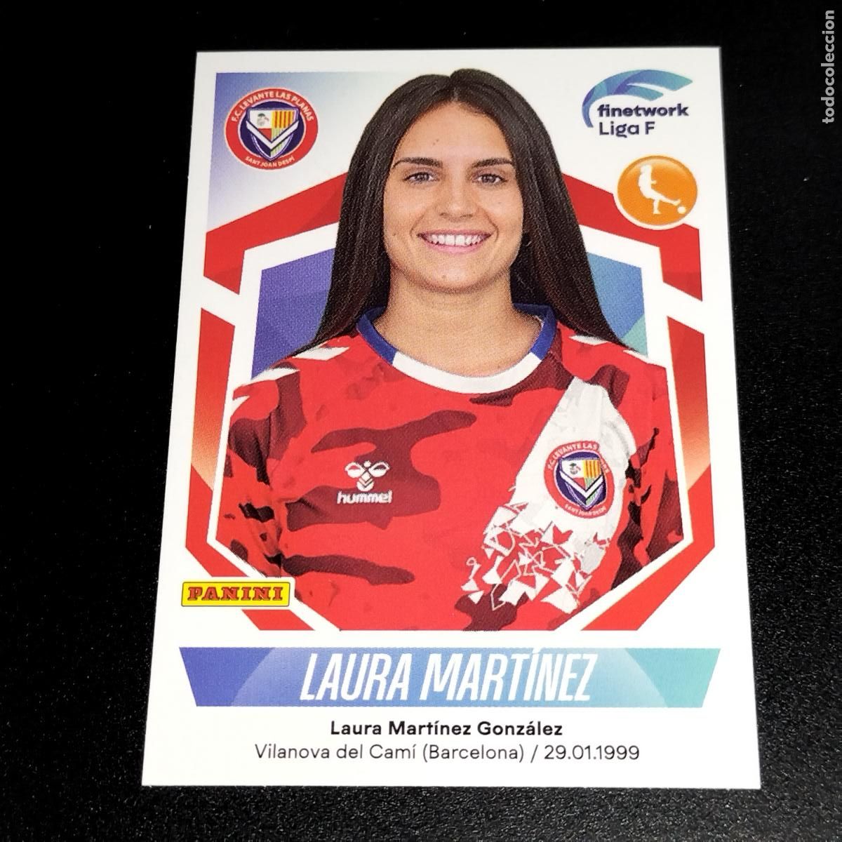 Cromos de f&uacute;tbol: N&ordm; 180 LAURA MARTINEZ LEVANTE LAS PLANAS CROMOS FINETWORK LIGA F FEMENINA PANINI 2022 2023 22 23