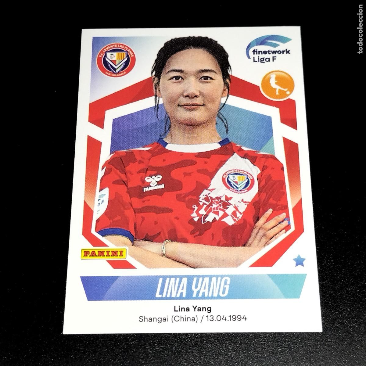 Cromos de f&uacute;tbol: N&ordm; 181 LINA YANG LEVANTE LAS PLANAS CROMOS FINETWORK LIGA F FEMENINA PANINI 2022 2023 22 23