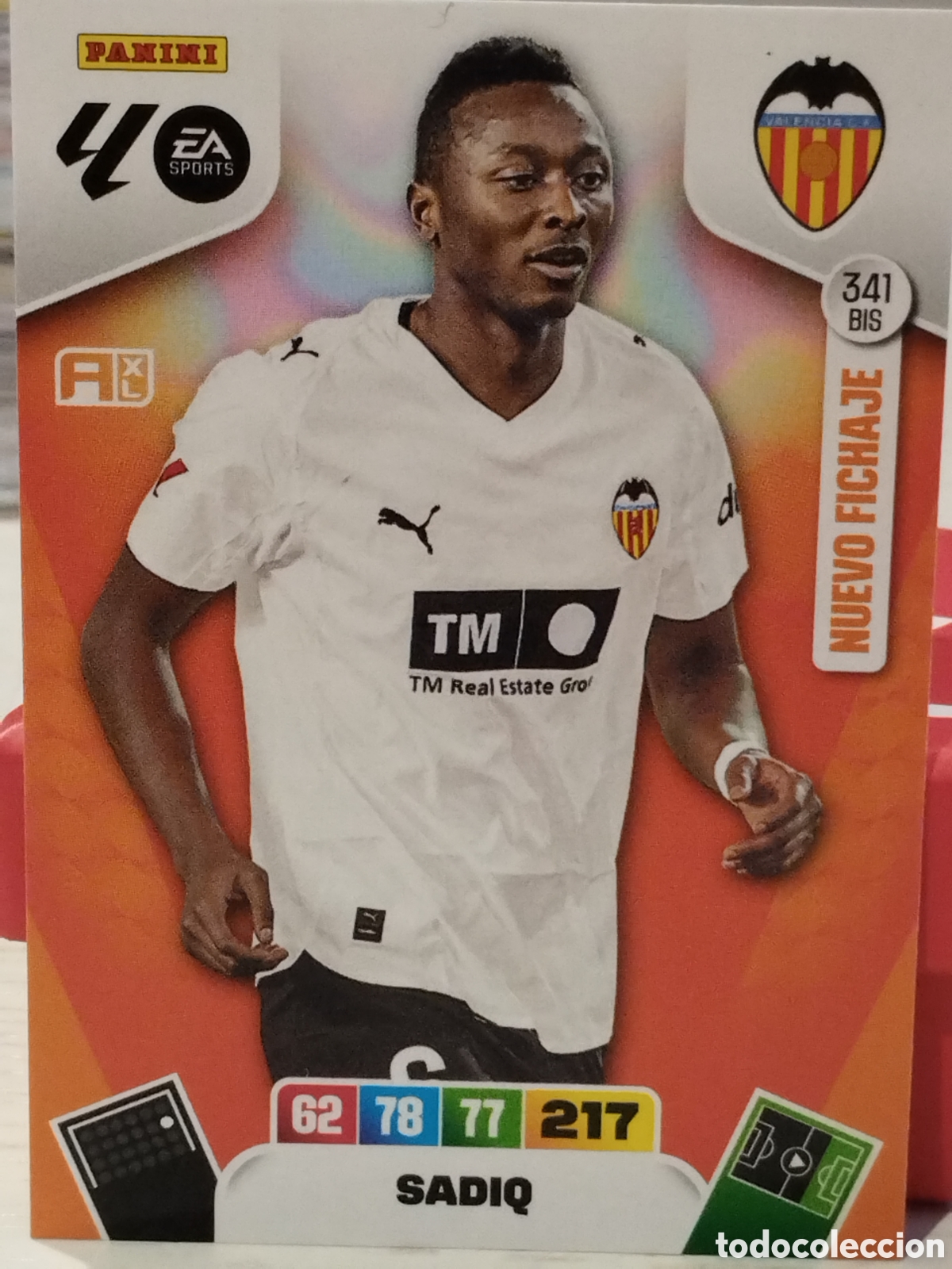 Fu&szlig;ball-Sticker: 341bis SADIQ VALENCIA ADRENALYN 2025 2026 PANINI 25 26