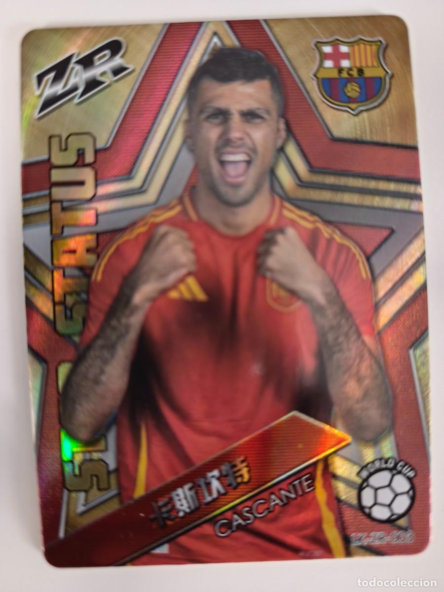 Cromos de f&uacute;tbol: Rodri Espa&ntilde;a - Barcelona - tarjeta especial china colecci&oacute;n world cup