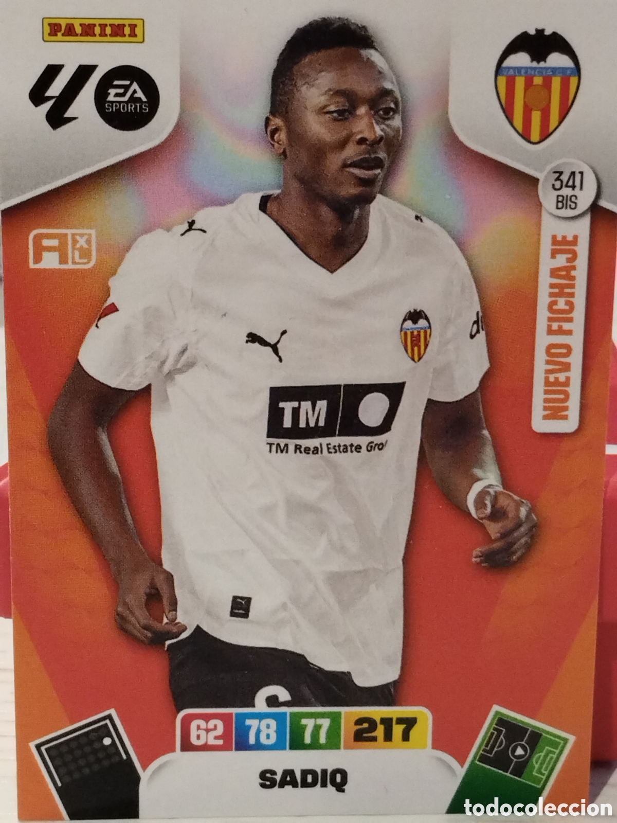 Cromos de f&uacute;tbol: 341bis SADIQ VALENCIA ADRENALYN 2025 2026 PANINI 25 26