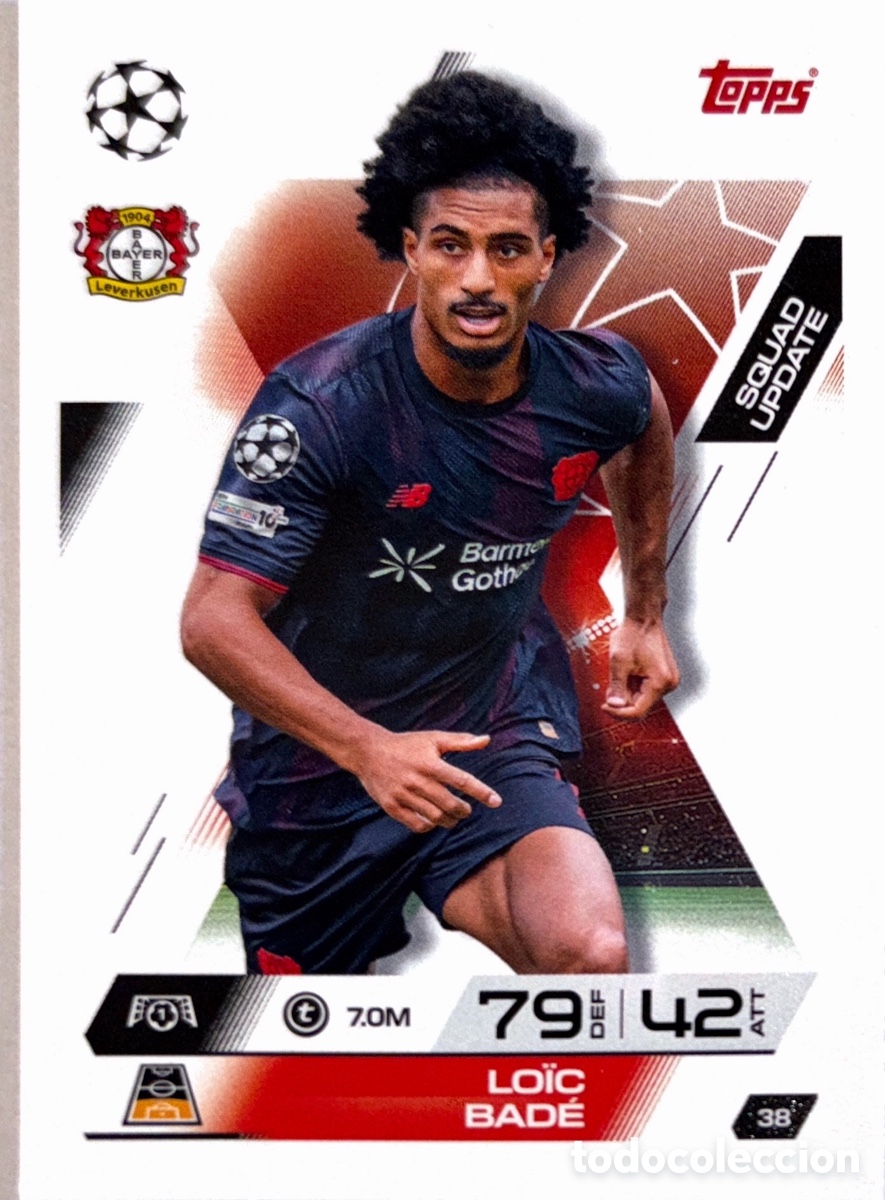 Cromos de f&uacute;tbol: 38. Lo&iuml;c Bad&eacute; - Bayer 04 Leverkusen - (MATCH ATTAX EXTRA CHAMPIONS LEAGUE 2025/26) TOPPS