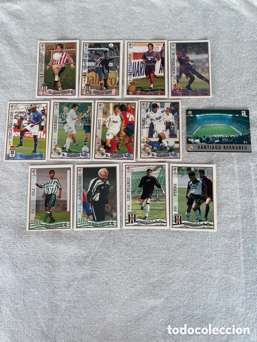 Cromos de f&uacute;tbol: FICHAS LIGA 97-98 Lote de 13 fichas sin repetir
