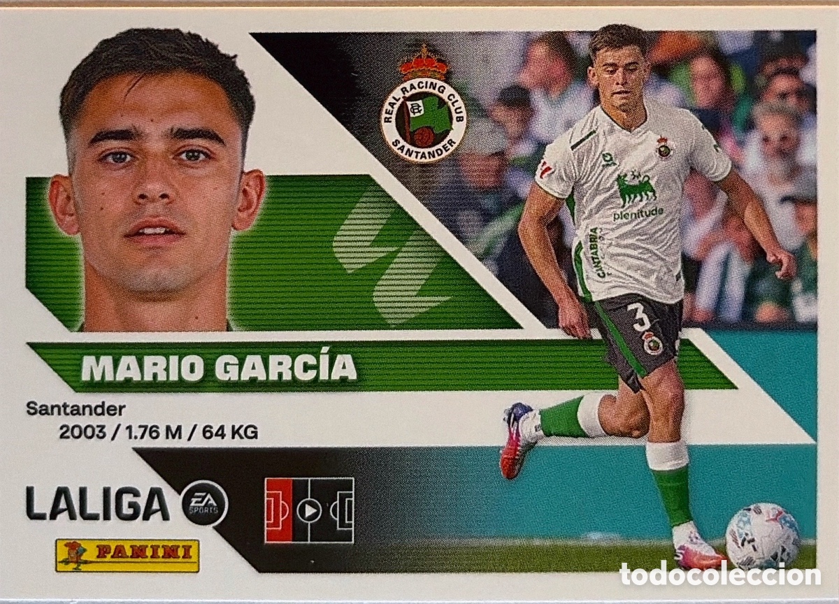 Cromos de f&uacute;tbol: 9B.- Mario Garc&iacute;a (RACING SANTANDER) - COLECCIONES ESTE 2026/27 (PANINI)