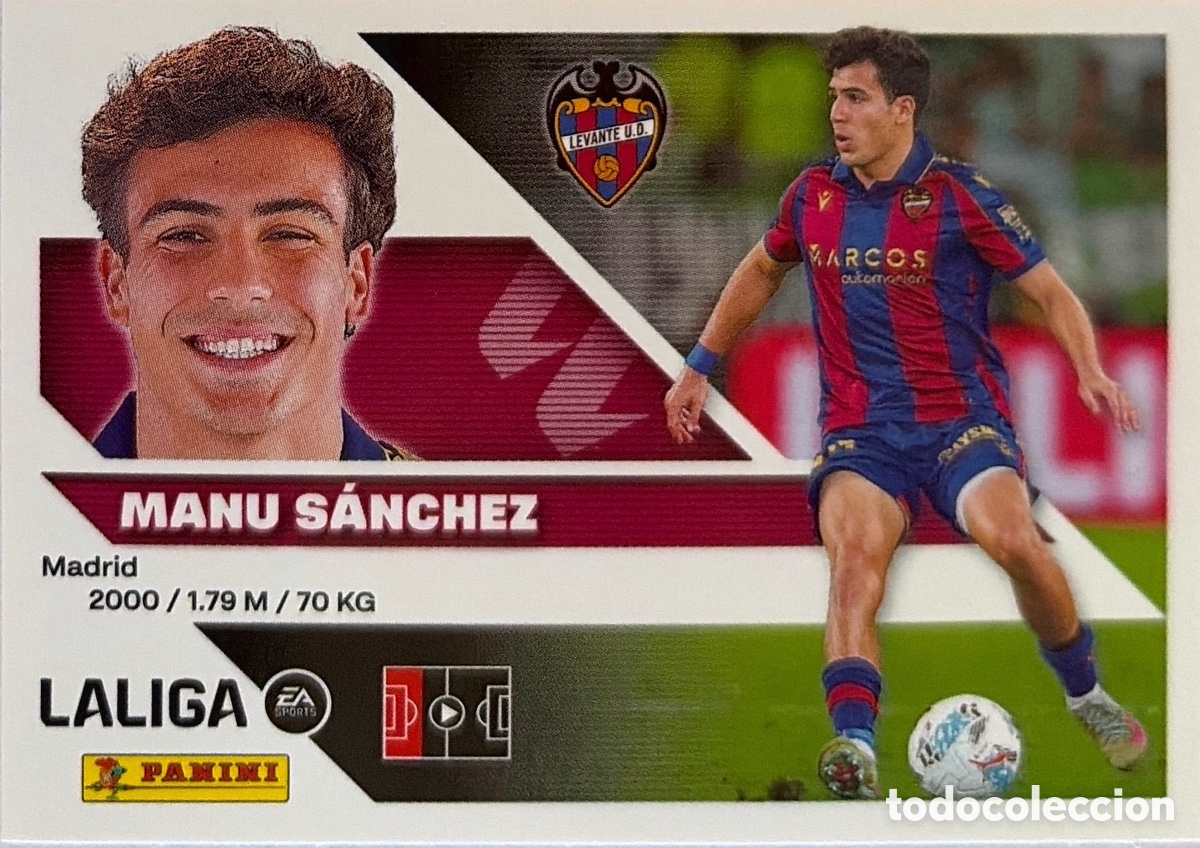 Cromos de f&uacute;tbol: 9.- Manu S&aacute;nchez (LEVANTE) - COLECCIONES ESTE 2026/27 (PANINI)