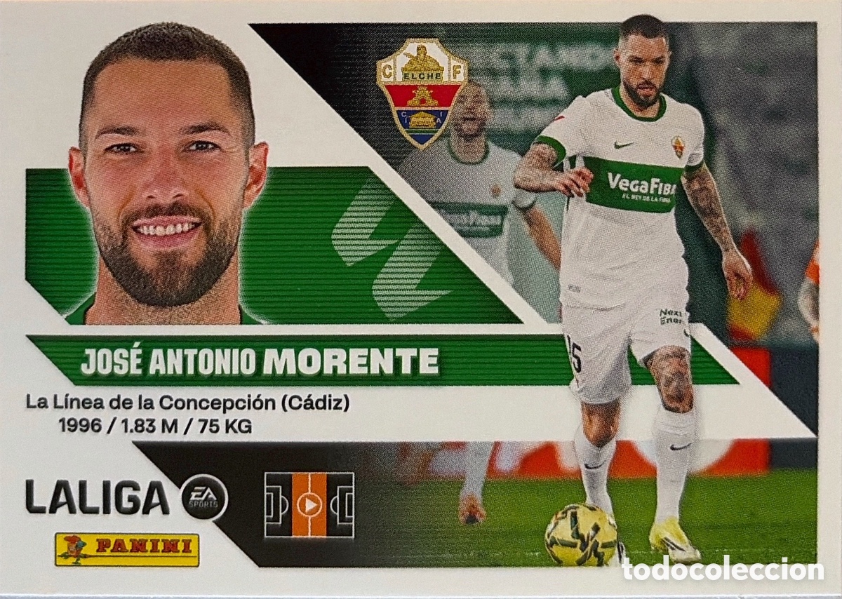Cromos de f&uacute;tbol: 16.- Morente (ELCHE) - COLECCIONES ESTE 2026/27 (PANINI)