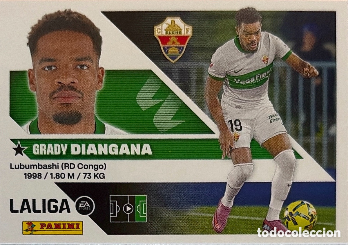 Cromos de f&uacute;tbol: 19.- Diangana (ELCHE) - COLECCIONES ESTE 2026/27 (PANINI)