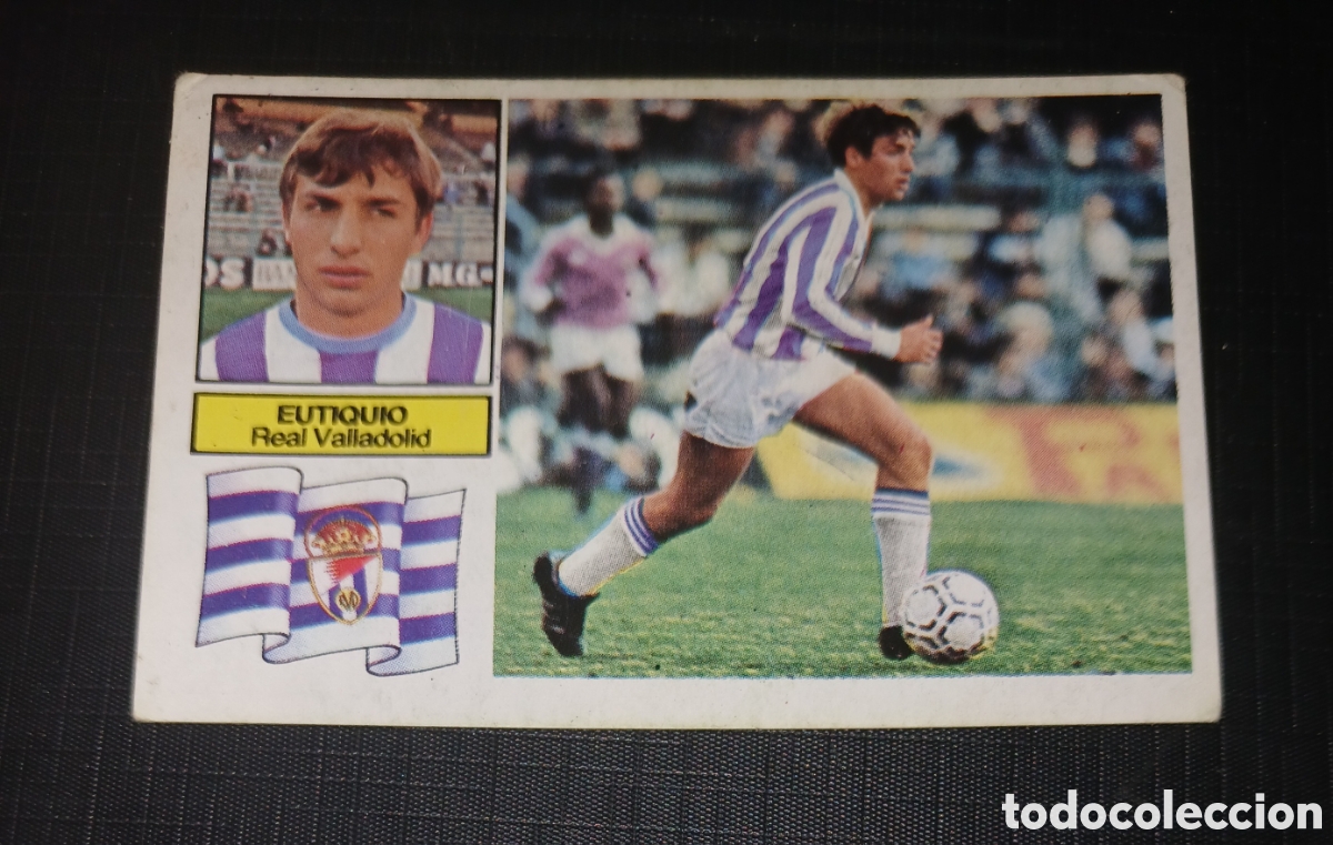 Cromos de f&uacute;tbol: Cromo baja Eutiquio Real Valladolid Ed. Este Liga 1982 1983 82-83 Sin pegar, nunca pegado