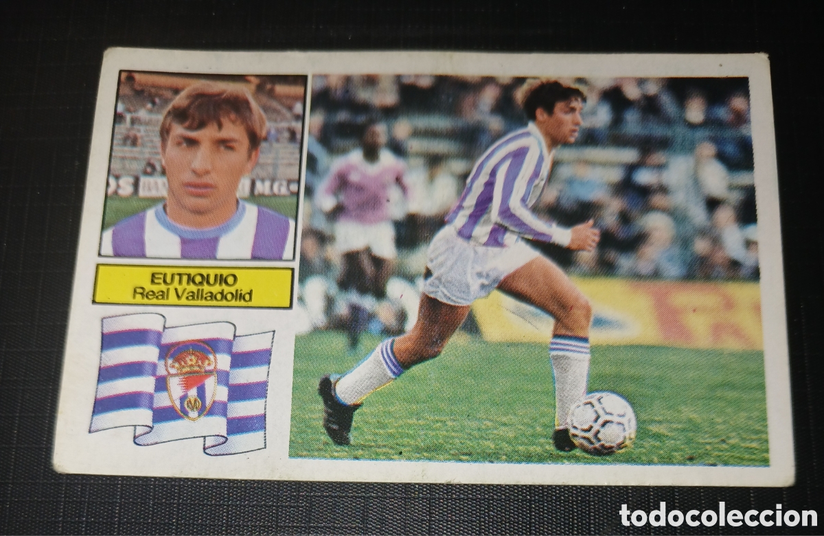 Cromos de f&uacute;tbol: Cromo baja Eutiquio Real Valladolid Ed. Este Liga 1982 1983 82-83 Sin pegar, nunca pegado
