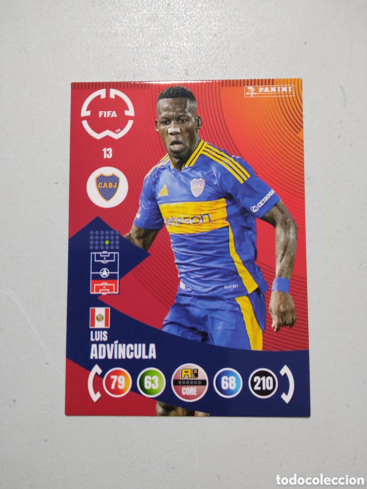 Cromos de f&uacute;tbol: 13 LUIS ADVINCULA BOCA JUNIORS MUNDIAL DE CLUBES ADRENALYN 2025