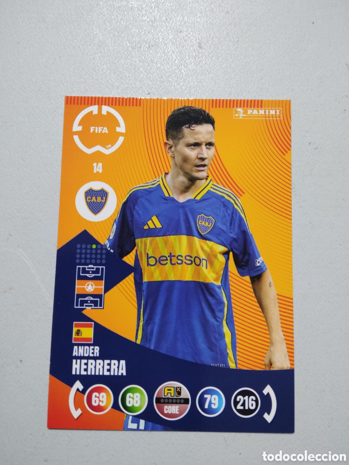 Cromos de f&uacute;tbol: 14 ANDER HERRERA BOCA JUNIORS MUNDIAL DE CLUBES ADRENALYN 2025