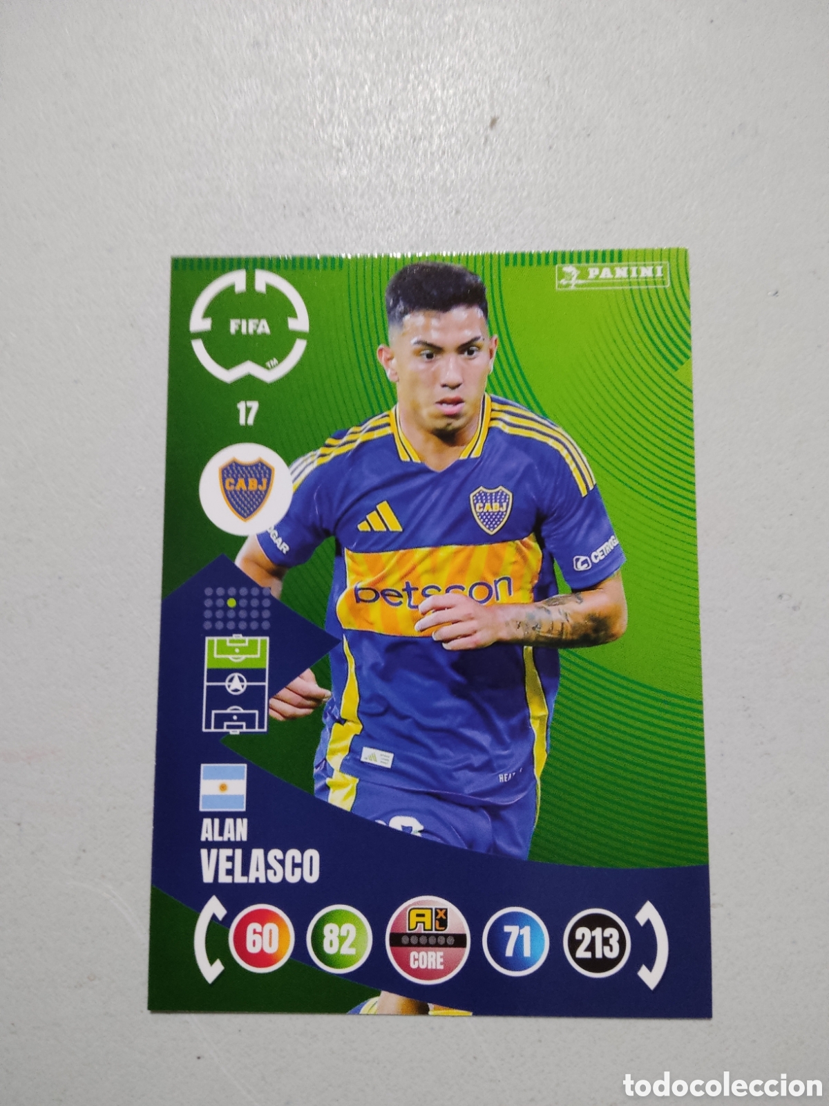 Cromos de f&uacute;tbol: 17 ALAN VELASCO BOCA JUNIORS MUNDIAL DE CLUBES ADRENALYN 2025