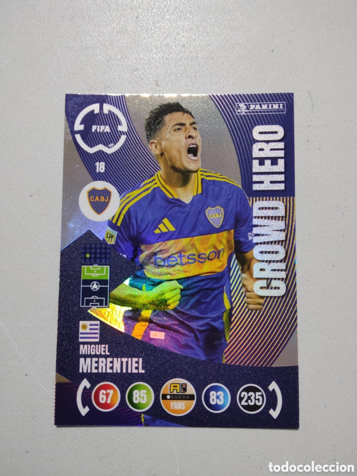 Cromos de f&uacute;tbol: 18 MIGUEL MERENTIEL CROWD HERO MUNDIAL DE CLUBES ADRENALYN 2025