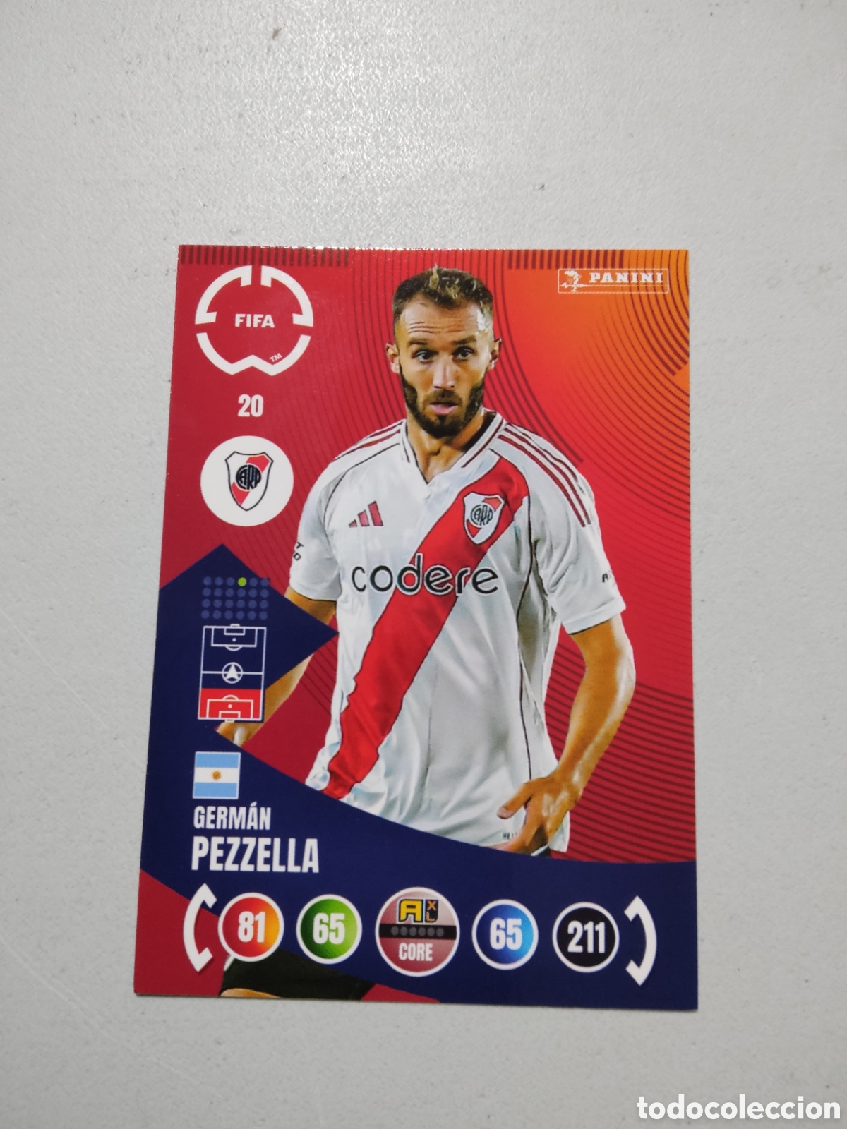 Cromos de f&uacute;tbol: 20 GERMAN PEZZELLA RIVER PLATE MUNDIAL DE CLUBES ADRENALYN 2025