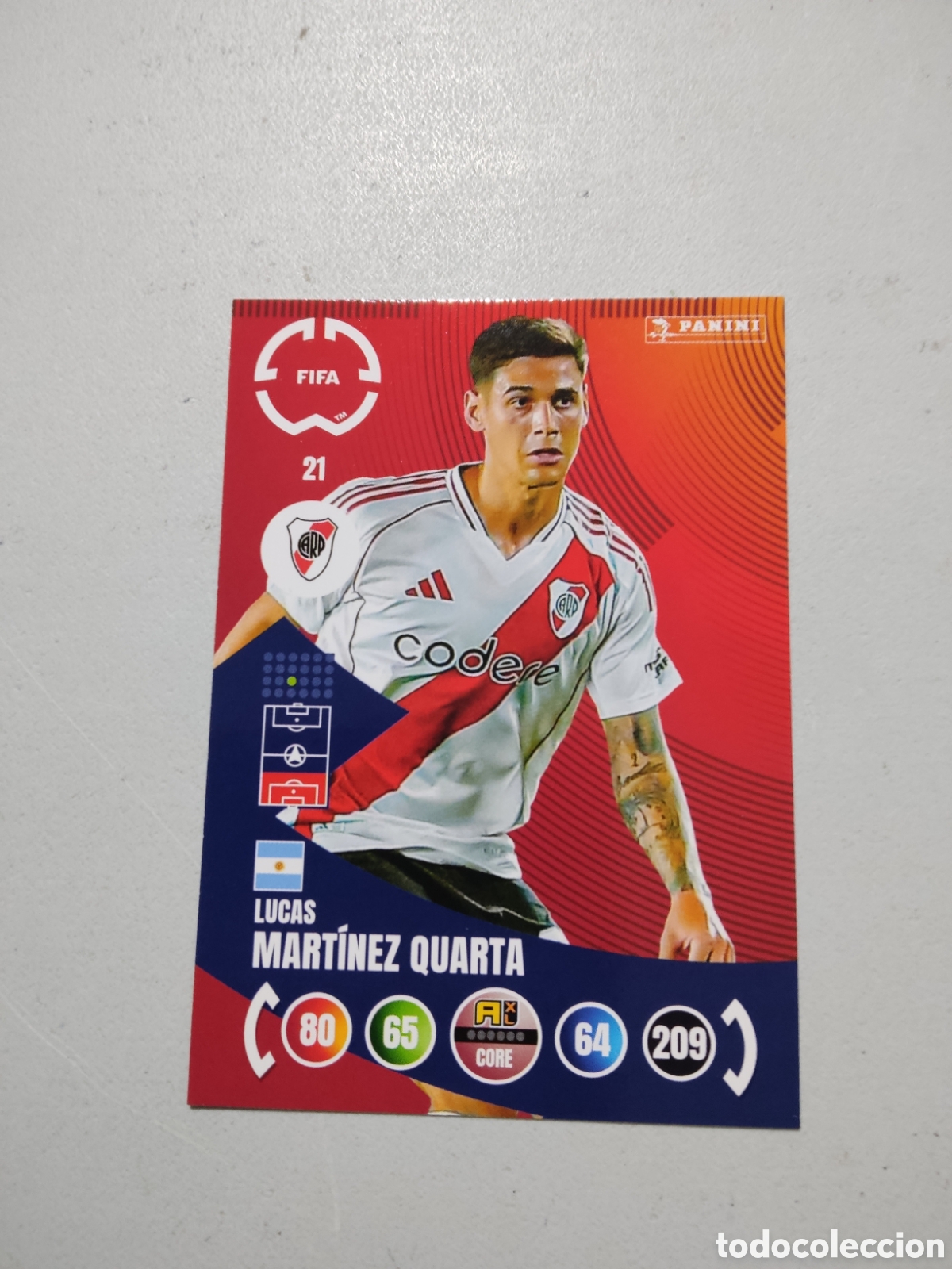 Cromos de f&uacute;tbol: 21 LUCAS MARTINEZ QUARTA RIVER PLATE MUNDIAL DE CLUBES ADRENALYN 2025