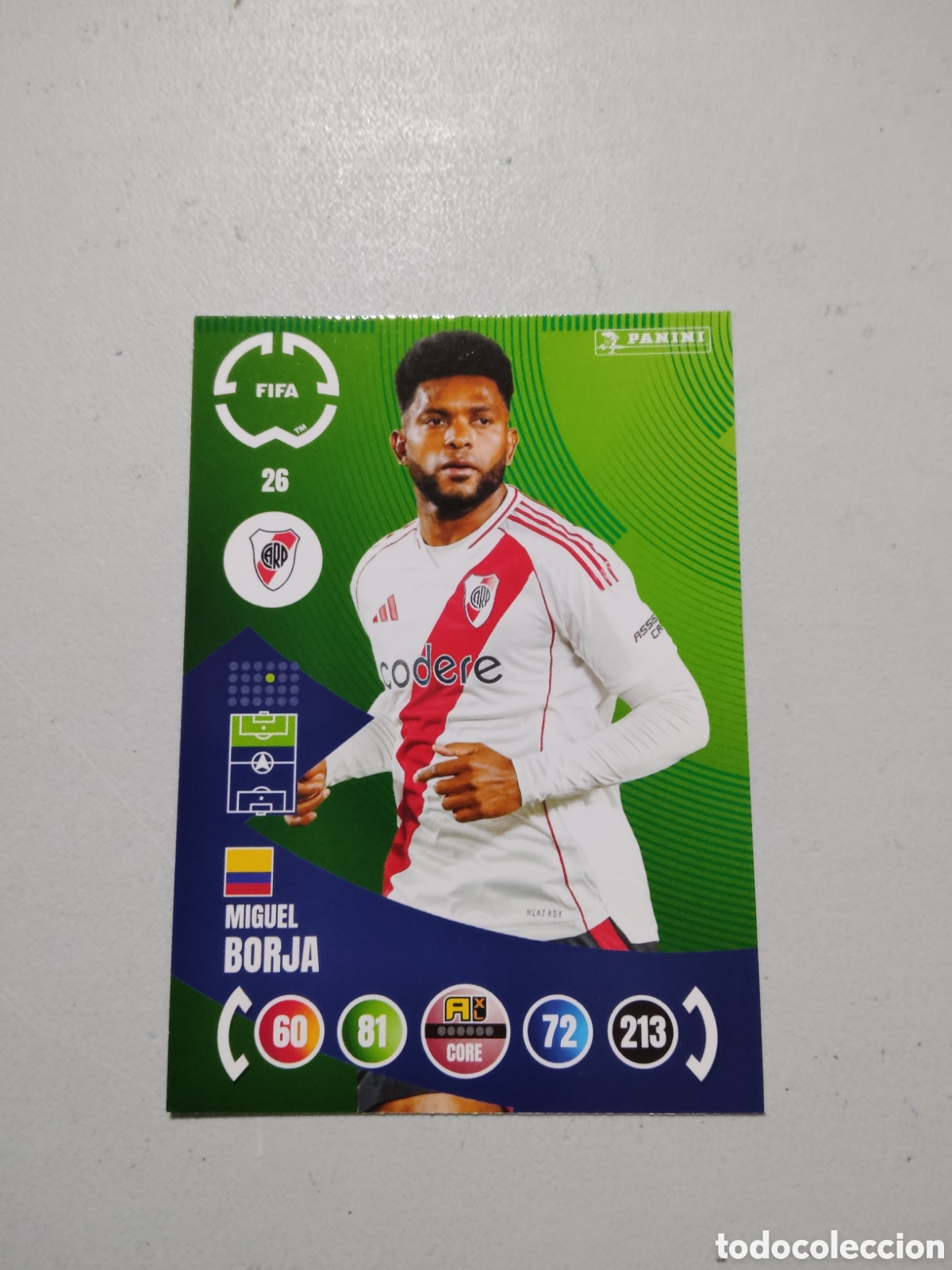 Cromos de f&uacute;tbol: 26 MIGUEL BORJA RIVER PLATE MUNDIAL DE CLUBES ADRENALYN 2025