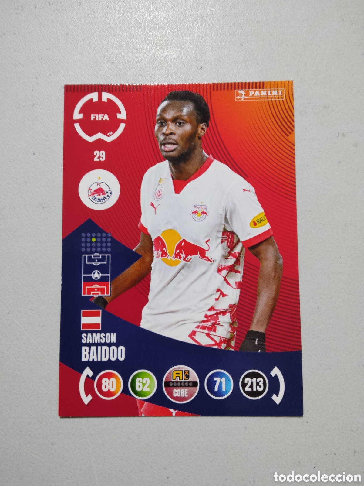 Cromos de f&uacute;tbol: 29 SAMSON BAIDOO SALZBURG MUNDIAL DE CLUBES ADRENALYN 2025