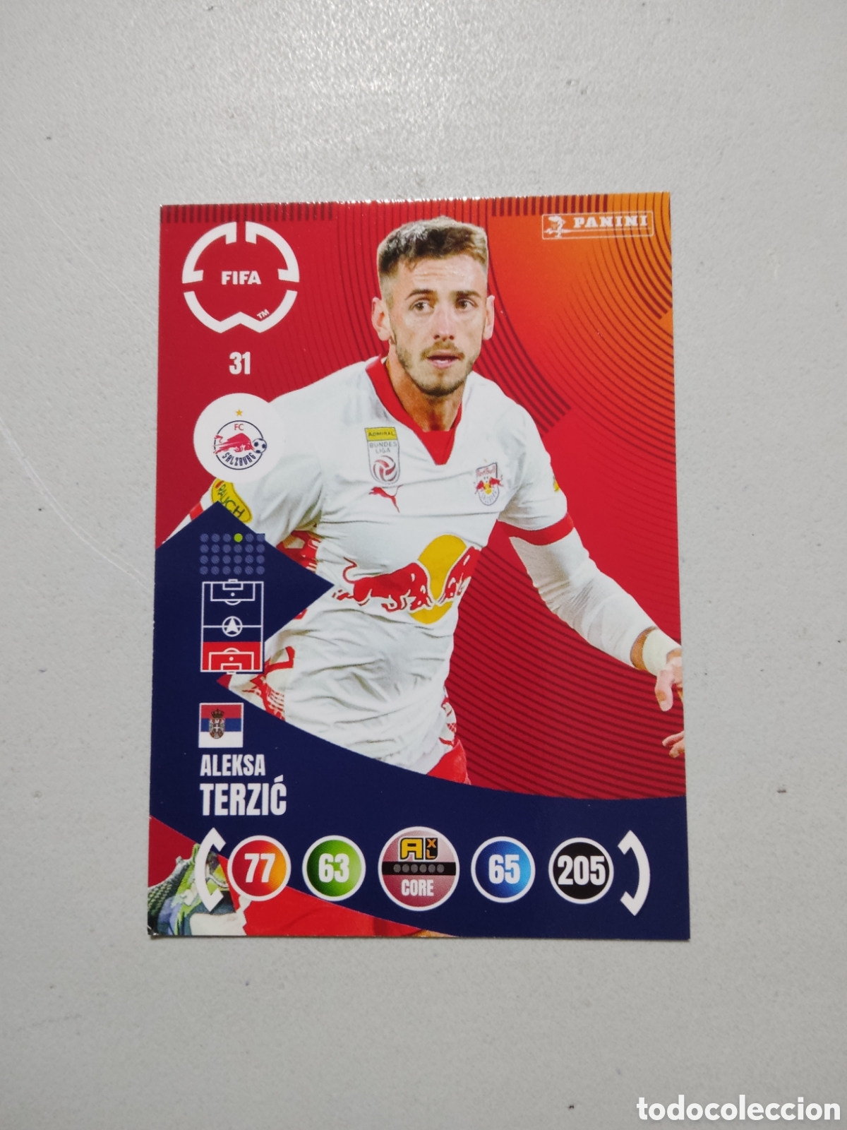 Cromos de f&uacute;tbol: 31 ALEKSA TERZIC SALZBURG MUNDIAL DE CLUBES ADRENALYN 2025